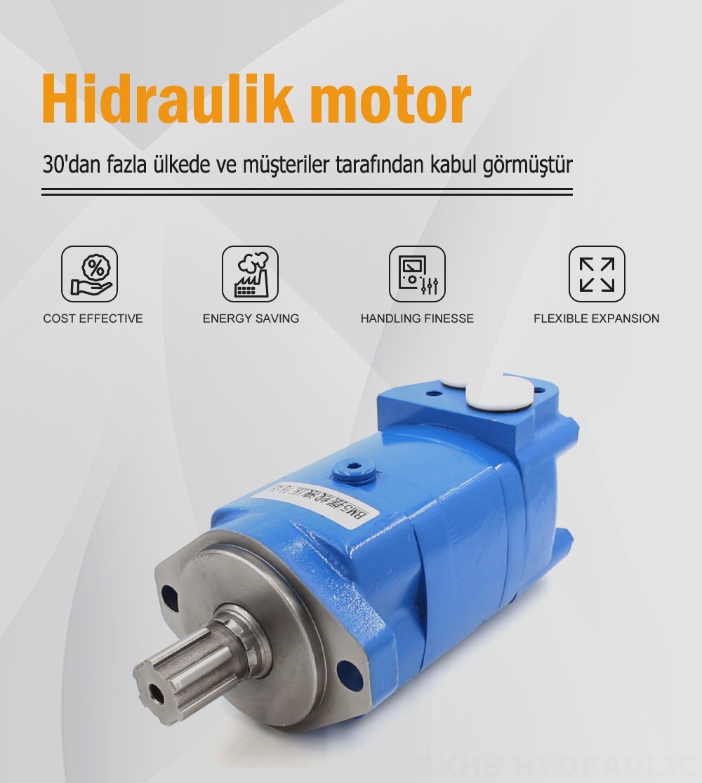BM5_Sikloid Hidrolik Motor-3 125 cc/r 75 L/dakika hidrolik motor